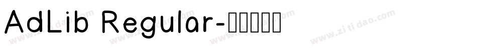 AdLib Regular字体转换